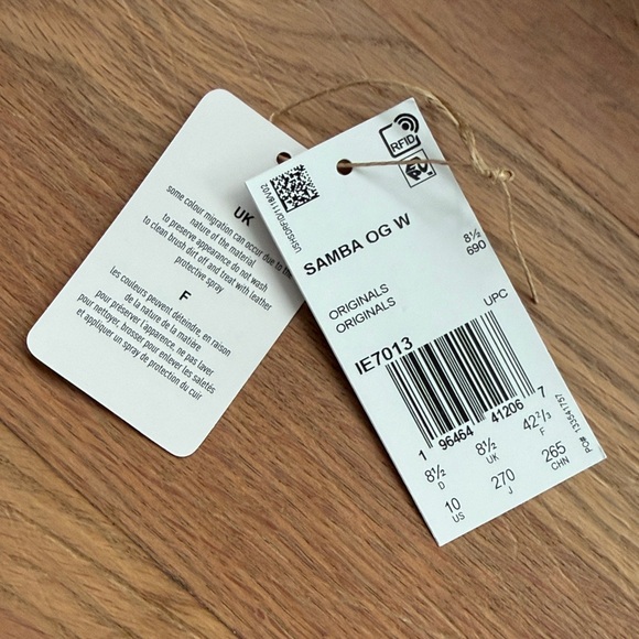 Adidas Samba OG Aluminum/Chalk White/Wonder Beige Sneakers - Picture 11 of 12